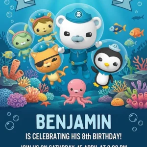 ocean adventure birthday invitation