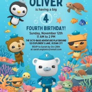 ocean birthday invitation