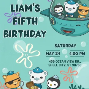 ocean birthday invitation
