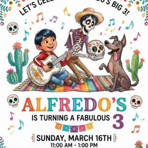fiesta celebration birthday invitation