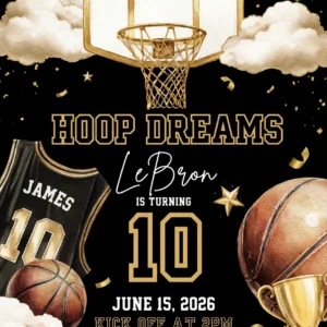 basketball birthday invitation