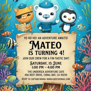 octonauts birthday invitation