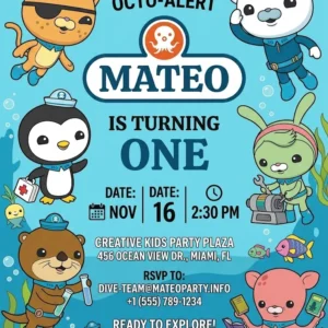 octonauts birthday invitation