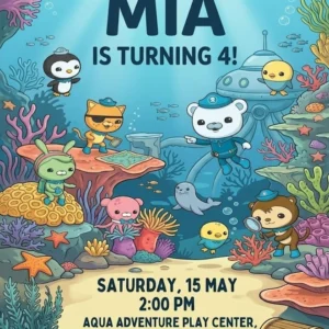 octonauts birthday invitation