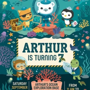 octonauts birthday invitation