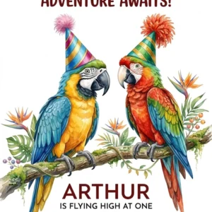 parrot birthday invitation