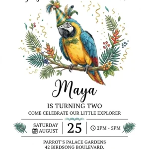 luau birthday invitation