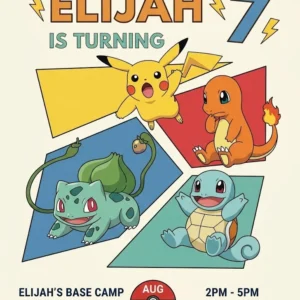 monster adventure birthday invitation