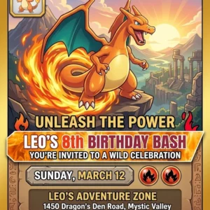 monster vmax birthday invitation