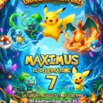 personalized monster birthday invitation