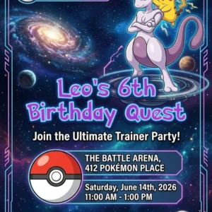 monster battle birthday invitation