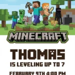 minecraft birthday invitation