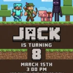 minecraft birthday invitation