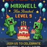 minecraft birthday invitation