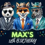 party animals birthday invitation