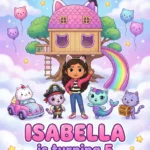 gabby dollhouse birthday party invitation