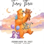 bear big blue house birthday invitation