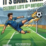 soccer birthday invitation