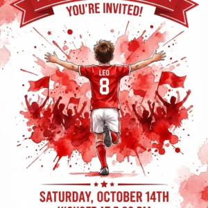 football birthday invitation