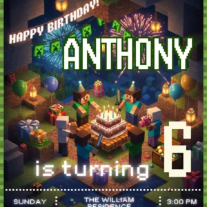kids birthday party invitation