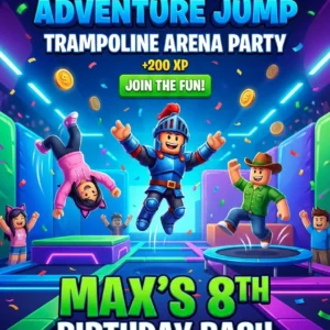 invitation roblox jump birthday invitation