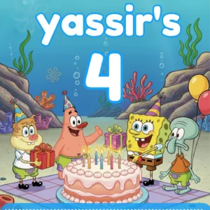 sponge cake birthday invitation