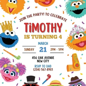 elmo birthday invitation