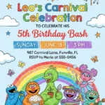 sesame street elmo birthday invitation