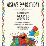 elmo 1st birthday invitation