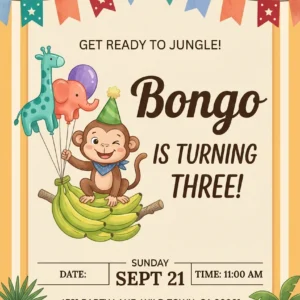 curious george birthday invitation