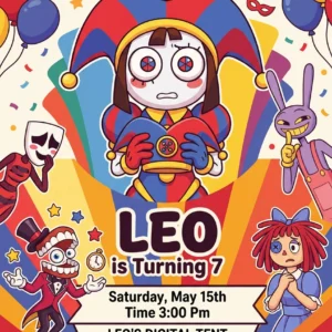 circus birthday invitation