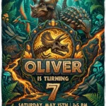 dinosaur birthday invitation
