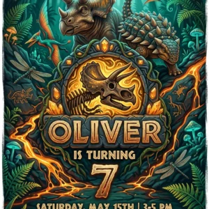 dinosaur birthday invitation