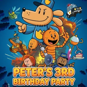 dog man birthday invitation