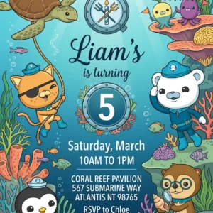 octonauts birthday invitation