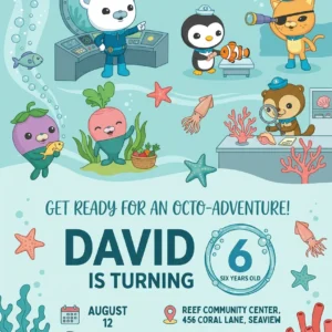 octonauts birthday invitation