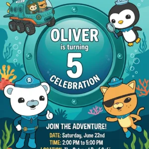 octonauts birthday invitation