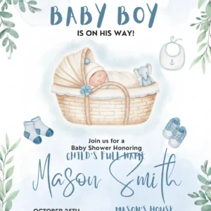 berry first birthday invitation