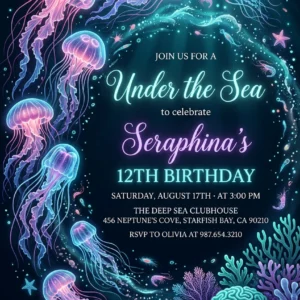 explorer customizable birthday invitation