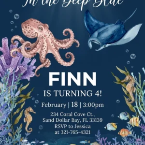 under the sea invitation