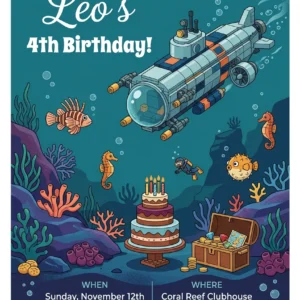 under the sea birthday invitation