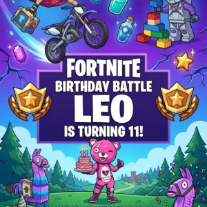 fort game birthday invitation