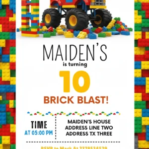construction birthday invitation