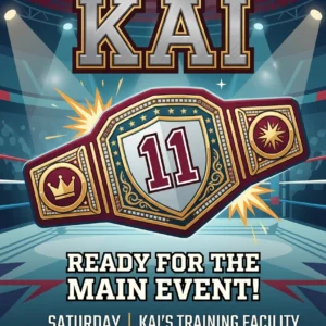 wrestling birthday invitation