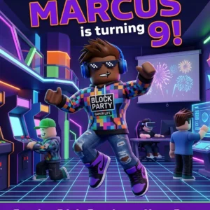 roblox birthday invitation
