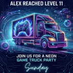 video game truck birthday invitation