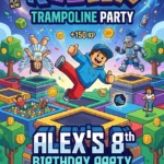 trampoline birthday invitation