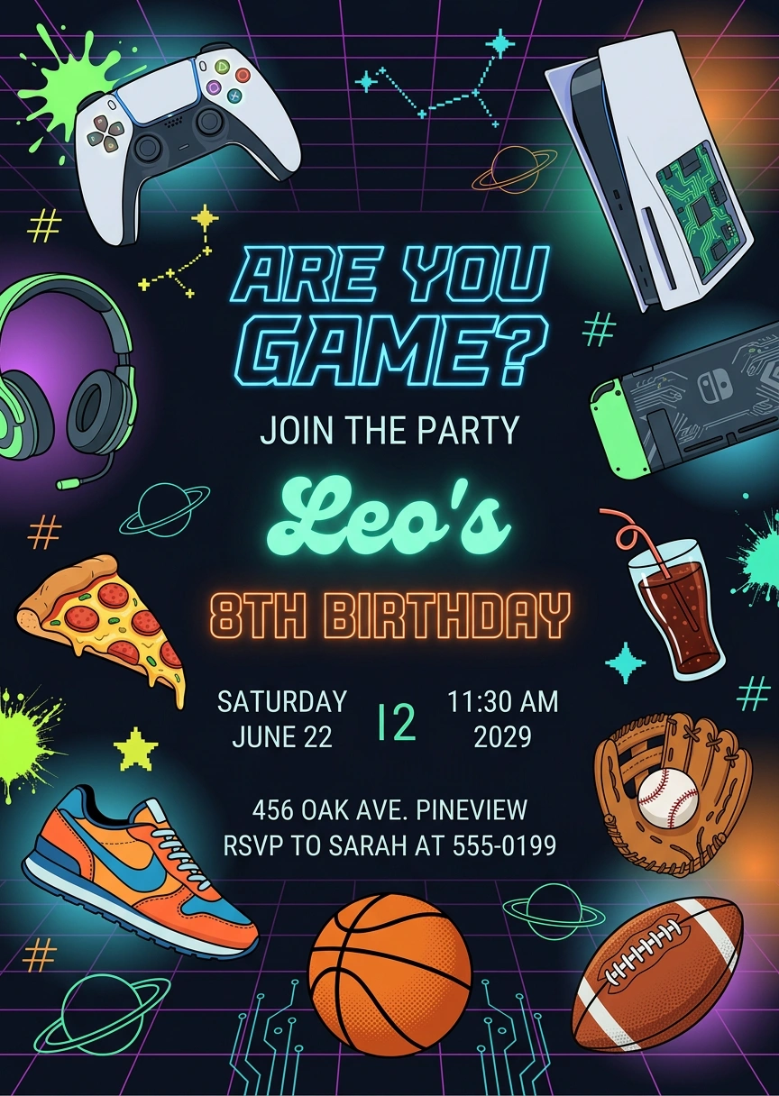 bruh you in birthday invitation