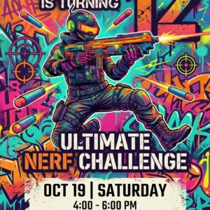nerf battle birthday invitation