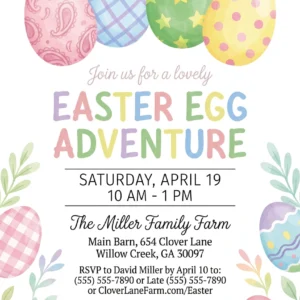 easter egg hunt invitation